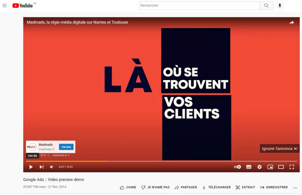 agence youtube ads conseils